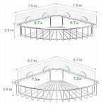 SMARTAKE 2-Pack Corner Shower Caddy, SUS304 Stainless Steel, Silver - Image 3