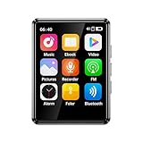 HD Touchs Screen Mp4 Player, Mp3 Player for Sports, Travelling Portable Music Player with E-Book Reading HD Recording FM Radio Alarm Clock Folder Digital Music for Kids Cool Stuff