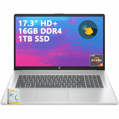 HP 17 �r�W�l�X�m�[�g�p�\�R�� | 17.3�C���` HD+ �^�b�`�X�N���[�� | AMD 6-Core Ryzen 5 7430U (> i7-1255U) | 16GB DDR4 1TB SSD | �v���C�o�V�[�J���� Type-C �����[�d ������