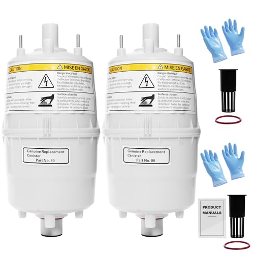 80 Replacement Canister for AprilAire 800 Steam Humidifier 80 Steam Canister Replacement for Aprilaire 865 Canister 80 Canister for Aprilaire 800 801 865 866 Whole House Steam Humidifier-2Pack
