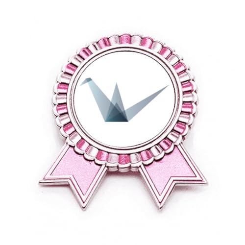 Broche grue géométrique rose Origa M métal | Idée cadeau poétique
