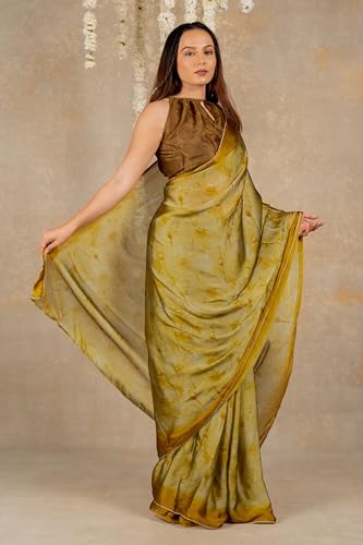 Image of MIRCHI FASHION Women Saree Chiffon Floral Printed | Breathable Festive Occasion Sari for Social Visits with Matching Blouse Piece