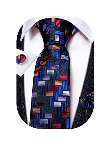 Barry.Wang Men Necktie Silk Ties Stripe/Paisley Formal Wedding Party Business