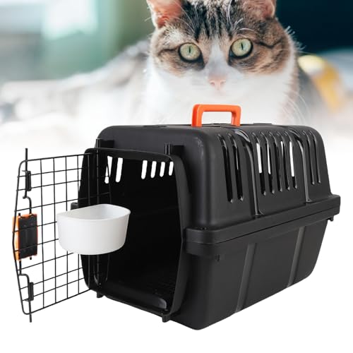 Canil Plástico do Cão, Design Espaçoso Cat Carrier Respirável Malha Circulação de Ar Plástico Dog Cr