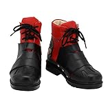 Midoriya Izuku Shoes Deku Black-red Fighting Boots Halloween Cosplay Shoes