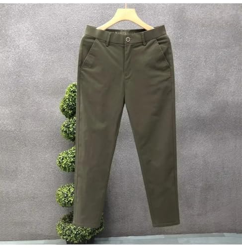 Men's Casual Trousers Summer Thin Cotton Straight Business Lighteight Dress Pants3