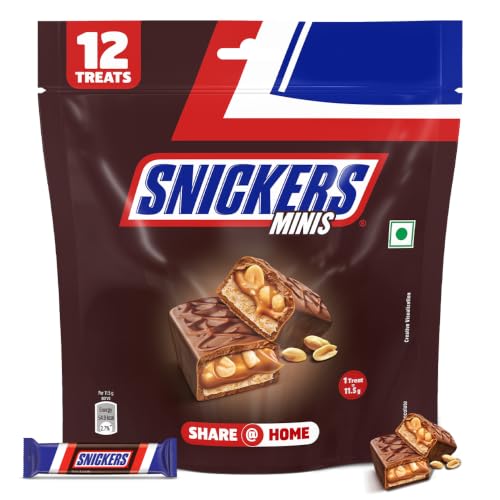 Image of Snickers Nougat & Caramel Miniatures Filled Bar Chocolate Pack,138 gm