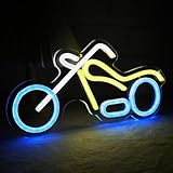 Motorcycle Neon Sign Motocross Neon Lights Garage Motorcycle Biker Lover Gift Kids Room Auto Shop Pub Man Cave Bar Shop GarageDecor 13.2 * 6.4 In