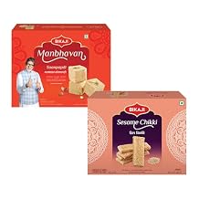 Bikaji Sesame Chikki 400G & Soan Papdi Manbhawan 450G Combo | Ready to Eat Indian Sweet Snack | Crunchy Bar Treat, Tea-Time Munchies & Festive Sharing Pack