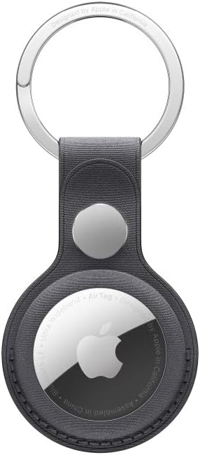Apple AirTag FineWoven Key Ring Black - Eco-Friendly Protective Case