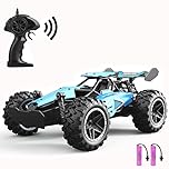 SZJJX Remote Control Cars – 2.4GHz High-Speed RC Car for Kids, 15KM/H+ 2WD Off-Road Remote Controlled Car with 2 Rechargeable Batteries, Electric Remote Control Truck Toy for Boys & Girls Gifts (Blue)