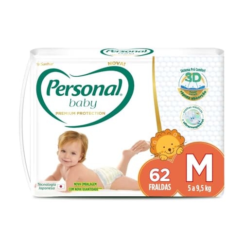 Personal Fralda Baby Premium Protection M, 62 Unidades Personal Fralda Baby Premium Protection M, 62 Unidades