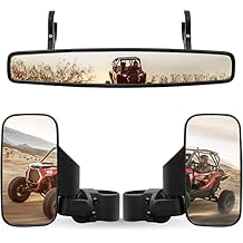 Motobiker UTV Side View Mirrors with 1.75" or 2" Roll Bar Cage, Adjustable Rear View Side Mirror for Polaris RZR, Kwasaki Teryx, Deere Gator, Yamaha Rhino and YXZ, RZR 2020