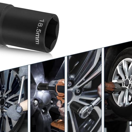 Juego de enchufes de acero al cromo molibdeno de 1/2 pulgada para coche 6