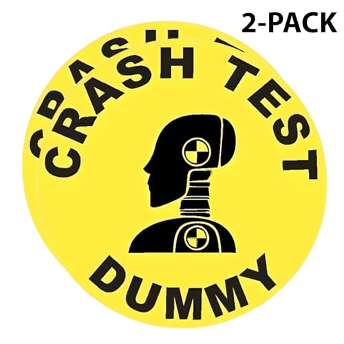 Image of eDesign 2-Pack Crash Test Dummy Sticker Decal Vinyl - 4 Inches - Crash Dummy Sticker for Car Truck Van Window Bumper Laptop Tablet Cup Tumbler Water Bottle and Any Smooth Surface