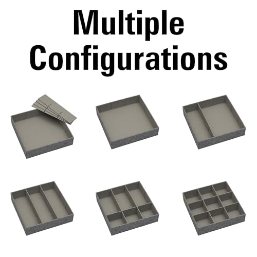 Image of Household Essentials 3‑Piece Drawer Organizer Starter Set in Customizable Inserts of Large and Small Trays, Gray