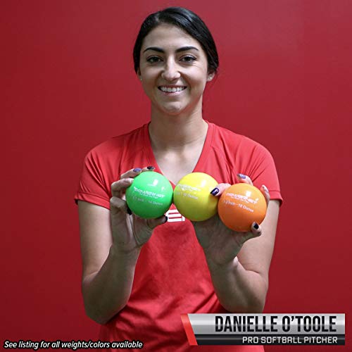 Powernet 3.2" Weighted Hitting Batting Training Balls (6 Pack) | 12 To 20 Oz | Build Strength And Muscle | Improve Technique And Form | Softball Size (12 Oz - Yellow) #TOP7
