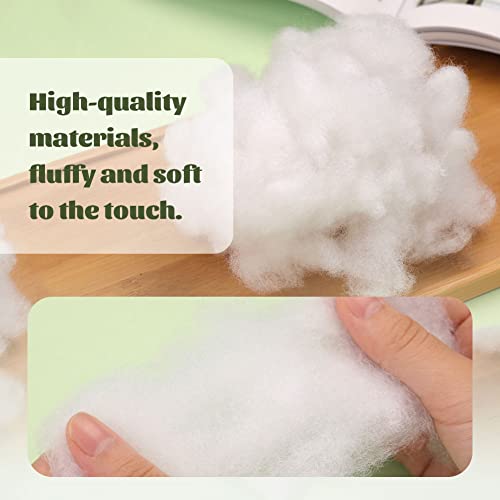 Image of BUTUZE 500g /17.6oz Polyfill Stuffing, (2.1oz-4.4lb) Polyester Fiberfill Stuffing, Premium Fiber Fill, High Resilience Fill Fiber, Stuffing for Small Dolls Part Pillow Comforter DIY, Recyclable