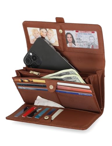 Image of Mundi File Master Womens RFID Blocking Wallet Clutch Organizer With Change Pocket