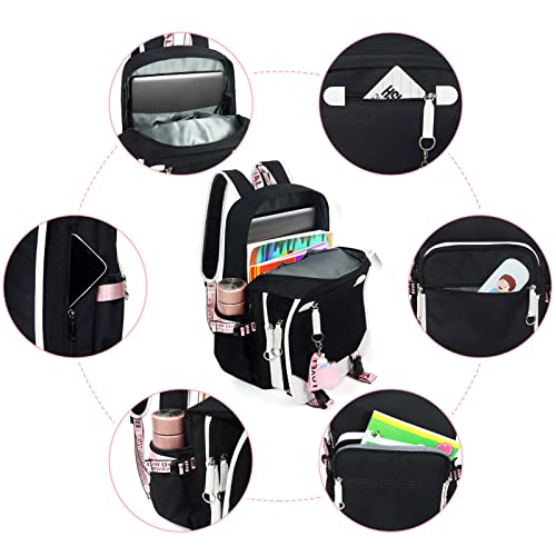 Bevalsa School Backpack For Girls, Girls Backpack With Lunch Box, Bookbag For Girls Kids Elementary Middle High School College Student 21L Casual Daypack Children Schoolbag With Usb Charging Port (White) #TOP3