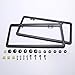 Black License Plate Frames, Ohuhu 2 PCS Matte Aluminum Car License Plate Holder Slim Design with Bolts Washer Caps, 2 Holes Licenses Plate Metal Covers Automotive Exterior Accessories for US Vehicles