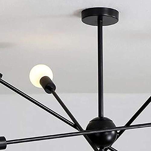 PXY-Modern-Sputnik-Chandelier-6-Lights-Brushed-Brass-Chandelier-Mid-Century-Pendant-Lighting-Gold-Ceiling-Light-Fixture-for-Hallway-Bar-Kitchen-Dining-Room-Black-6-HeadBlack