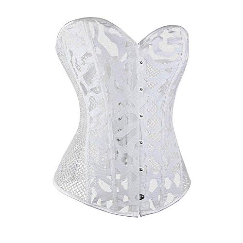 Corset Corpete Corselet Espartilho Modelador Noiva Sensual Tela Branco