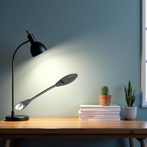 Image of Black Mini Flexible Clip-on Bright Booklight Led Travel Book Reading Lamp White Light Hot Book Night Light Book Lights