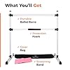 Ballet Barre Portable for Home - Adjustable & Portable Premium 4ft Double Ballet Barre, Bar for Stretch, Pilates, Dance, Fitness, Booty or Active Workouts, Made of Aluminium Light Weight, Gray