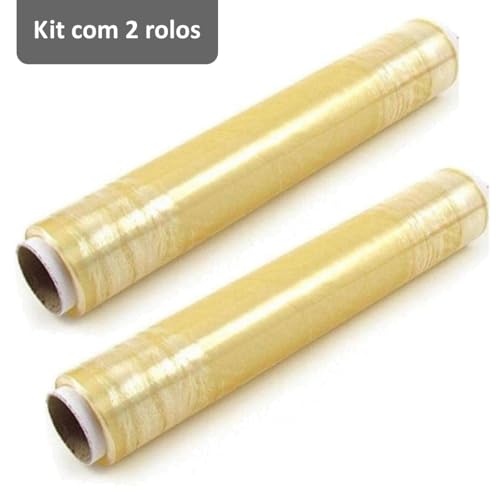 Kit 2 Rolo Bobina Filme Pvc 28cm x 100m