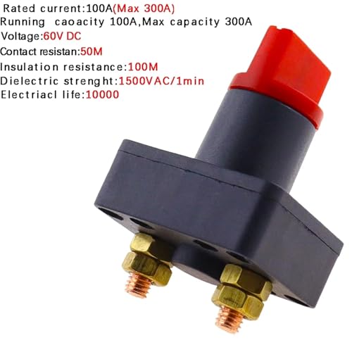 Aislador de batería de coche 12V 100A desconectador mini camión 4