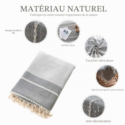Nappe tissu lavable imperméable pour repas de cuisine et table d'extérieur - 6