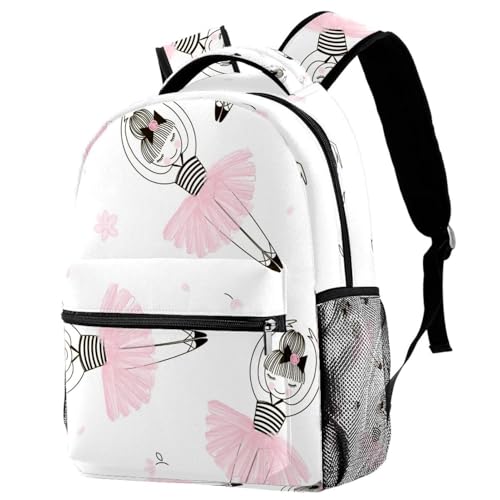 Sac à dos imprimé ballerine multicolore aux finitions soignées pour fille