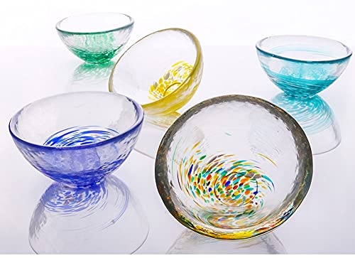 Mozacona 4pcs Colorful Glass Sake Cups Set,Small Wine Cups,Tea Cups by Mozacona - Used condition - Image 3