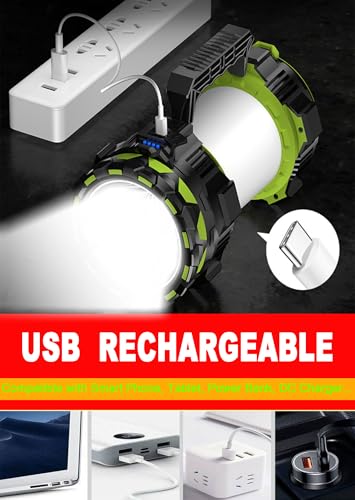 Lampe de poche LED grande taille 22000 lm rechargeable à six modes - 7