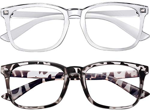 Blaulichtfilter Brillen Anti Blaulicht Damen Herren Brille ohne Sehstärke Computer Gaming Brillen für PC Handy und Fernseher 0hne Stärke UV Schutzbrille Blaue Licht Blockieren Brillen Anti Bluelight Cover