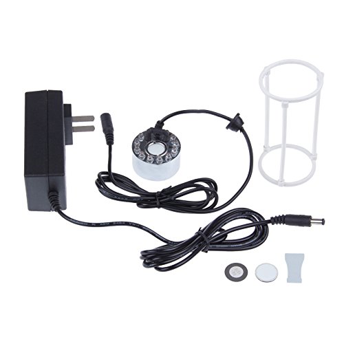 New 24V 12 LED Ultrasonic Fog Mist Maker Fogger Atomizer Air Humidifier+Charger