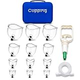 Cupping Warehouse Poly Curve Cups™ – 12-Piece U-Shaped Polycarbonate Cupping Set for Motion Therapy, Myofascial Release & Athletic Recovery with Pump, Hose & Travel Bag
