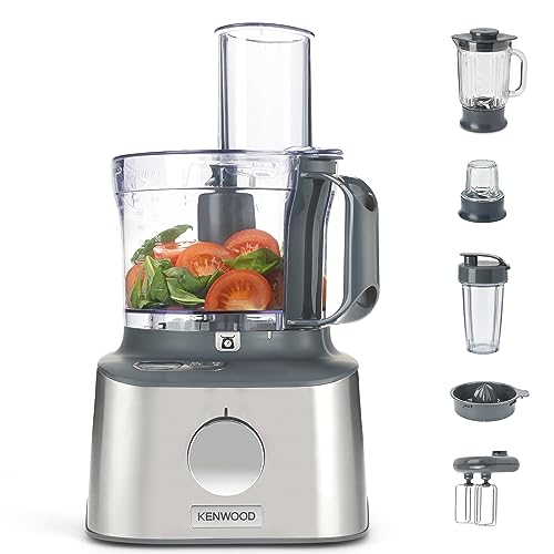 Kenwood FDM316SS Multipro Compact+ Robot de cuisine avec balance intégrée, 11 accessoires inclus, design compact et puissant