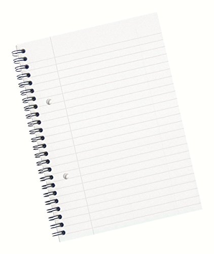 5 Star office 942598 A5 Side Bound Ruled with Margin Wirebound Notebook - White (Pack of 10)