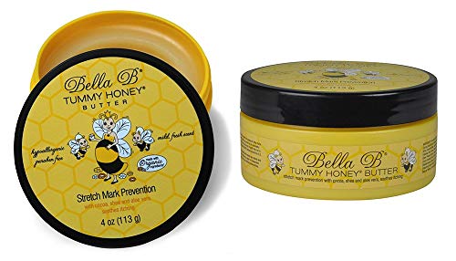 BELLA B Tummy Honey Butter 4 oz 2 Pack - Tummy Butter For Stretch Marks - Made with Organic Ingredients - Pregnancy and Baby Safe - Use Daily for Fading Stretch Marks - Perfect Baby Shower Gift
