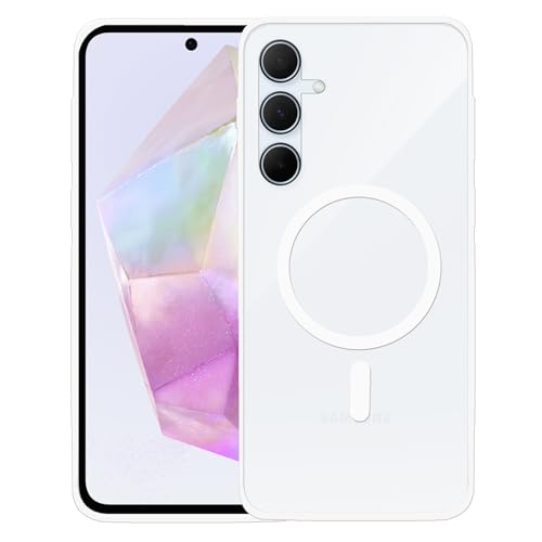 Image of amazon basics Luxury Paper Thin Case Cover for Samsung Galaxy A35 5G 5G | Matte Finish | Compatible with magsafe | (White, Samsung Galaxy A35 5G 5G)