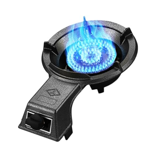 Estufa De Gas 1 Fuego, Estufa De Gas Licuado 20KW, Agarradera De Hierro Fundido Negro, Estufa De Gas Con Pomo, Ahorro De Energía Y Ahorro De Gas, Apta Para Negocio En Casa O Pequeña Restauración