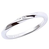 [ザ・キッス] SR1546DM 16号 ユニセックス シンプル シルバー リング 結婚指輪 ダイヤモンド ラッピング ボックス付き