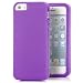 Produktbild Saxonia iPhone SE / 5S / 5 Hülle Silikon Case Schutzhülle Silikon Touch View Cover mit Fenster Violett