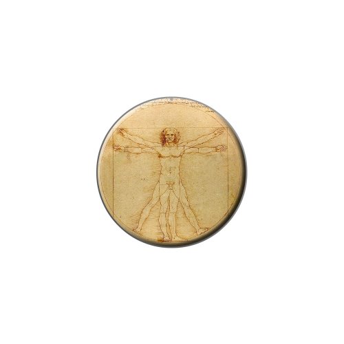 Leonardo Da Vinci The Vitruvian Man - Metal Lapel Hat Pin Tie Tack Pinback