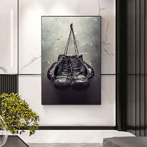 Impression gants de boxe vintage grand format pour décoration murale