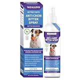 WEALLIN Anti Mordillage Spray, 200ml Anti Mastication Spray, Spray Amer pour Chiens, Bitter Spray Meubles avec Douleur Amère pour Intérieur et Extérieur