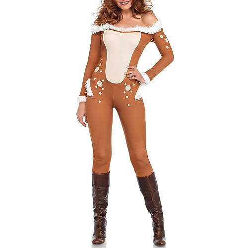 Combinaison moulante de Noël Edhomenn cosplay pour femme costume de fête