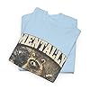 Mentally Somewhere Else Raccoon Shirt Funny Sarcastic Meme Graphic Tee, Light Blue, XXL #1